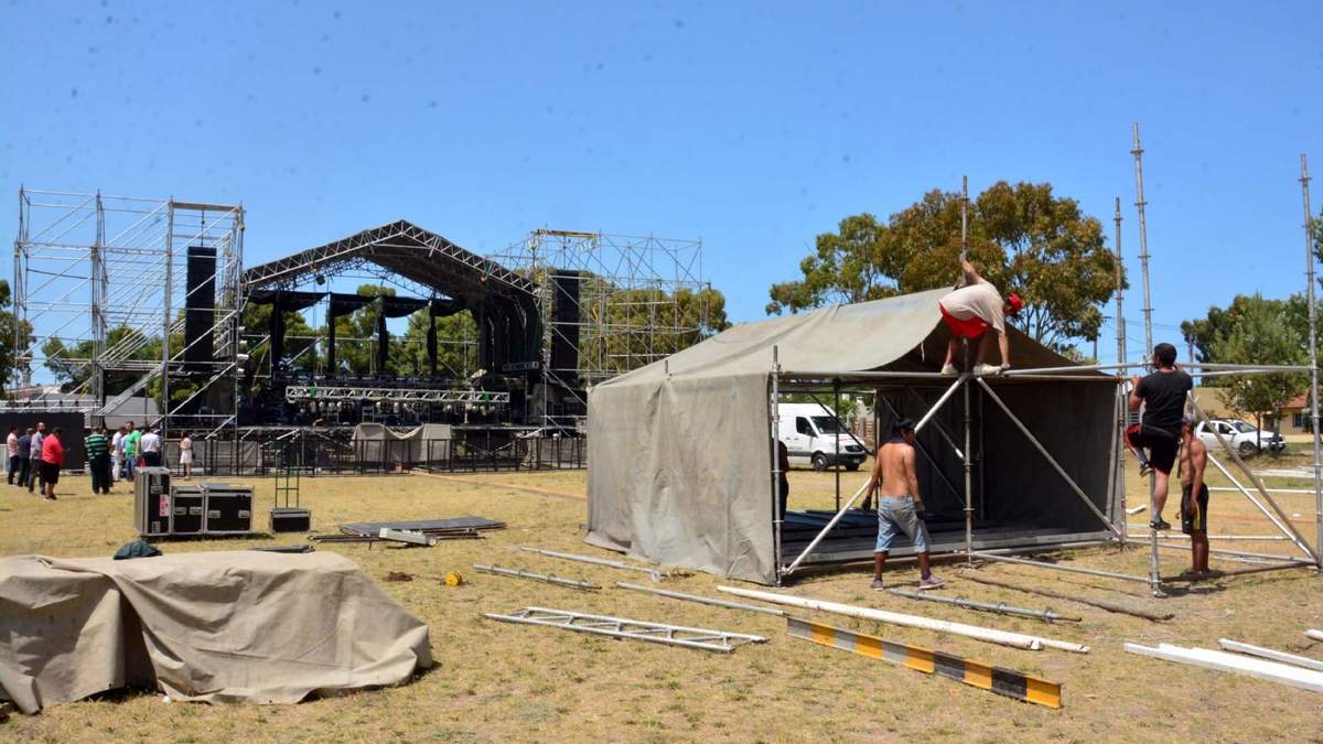 El predio de la Fiesta Nacional del Mar y el Acampante de Viedma. Fuente: (Twitter)