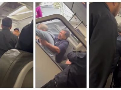 Difunden video del hombre que trató de secuestrar un vuelo de Volaris; pasajeros lo sometieron