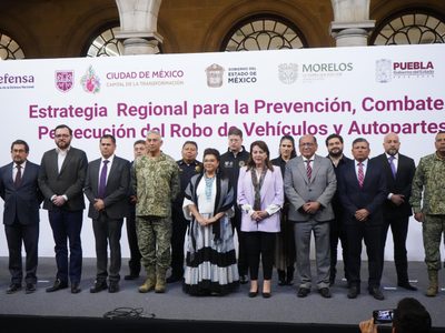 CDMX, Edomex, Morelos, Hidalgo y Puebla crean estrategia contra el robo de vehículos y autopartes
