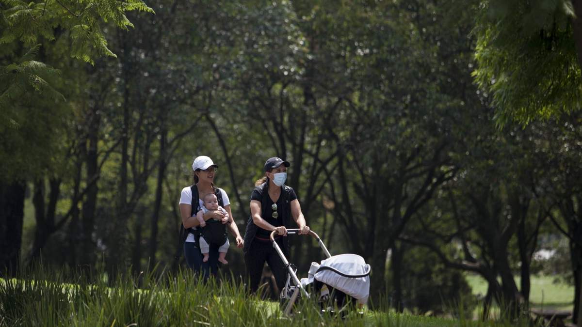Paseantes en Chapultepec