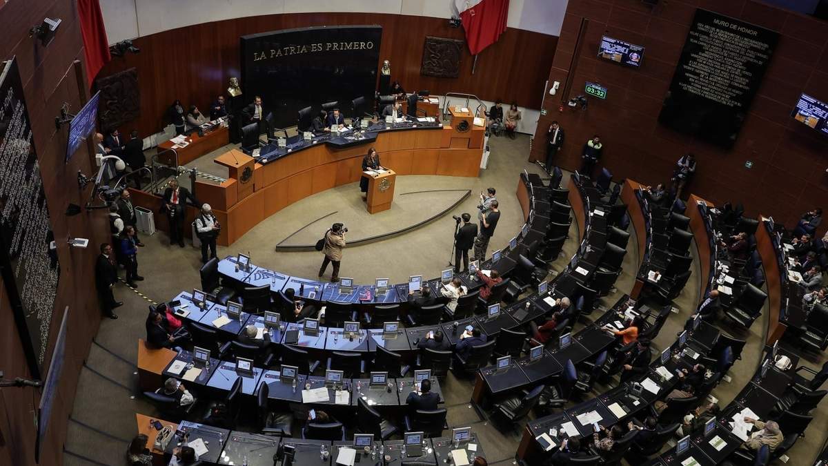 La sesión en el Senado de la República