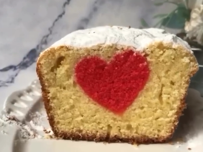 Budín San Valentín: de vainilla y con centro de corazón, una receta fácil y digna de un chef