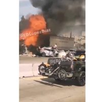 Se salva de morir calcinado en el accidente de la México-Puebla (Video)
