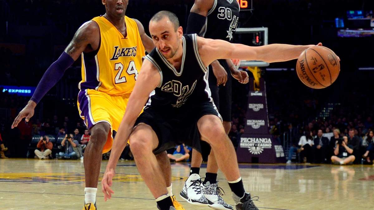 Kobe Bryant y Manu Ginóbili. Fuente: (Twitter)