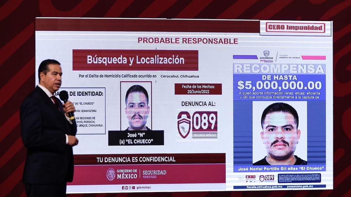 Ricardo Mejía Berdeja presentó la ficha de "El Chueco" en la conferencia mañanera
