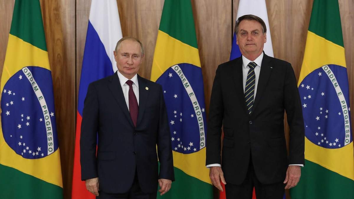 Vladimir Putin y Jair Bolsonaro. Fuente: (Twitter)