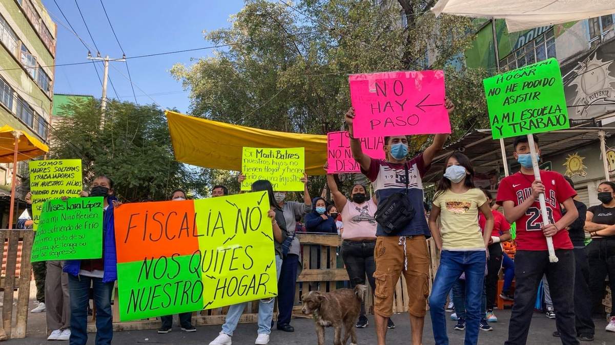 En la imagen, denunciantes de La Merced