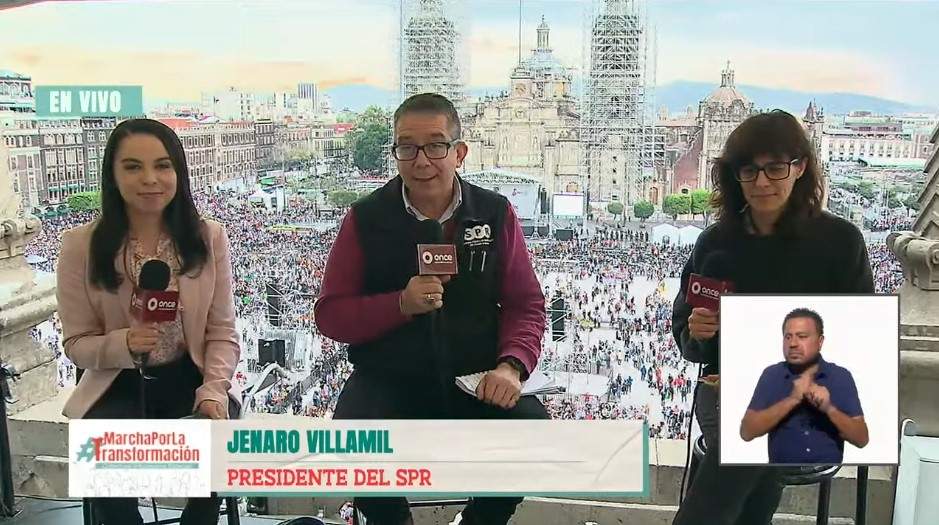 La marcha en apoyo al presidente fue cubierta por el SPR