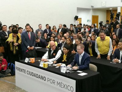 PAN, PRD y MC formalizan ante el INE conformación del Frente Ciudadano por México
