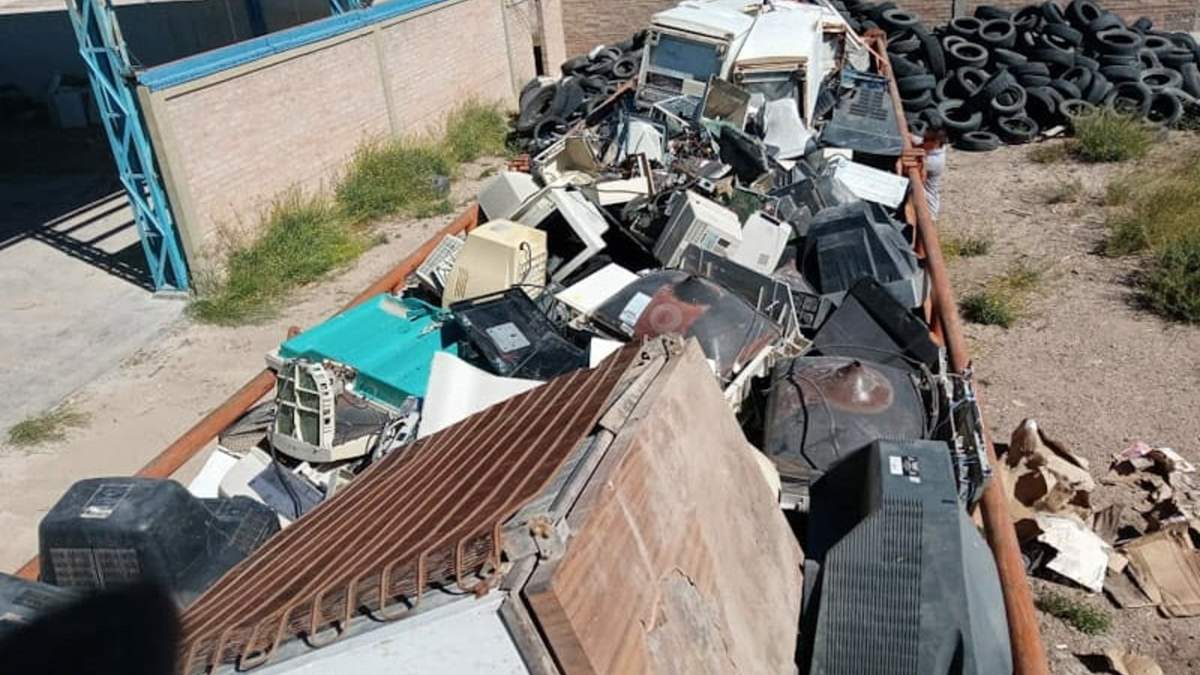 Cientos de aparatos electrónicos fueron acopiados en Zapala. Fuente: (Twitter)