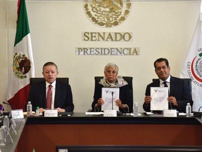 El ministro Arturo Zaldívar entrega al Congreso un proyecto para crear la ley sobre feminicidio