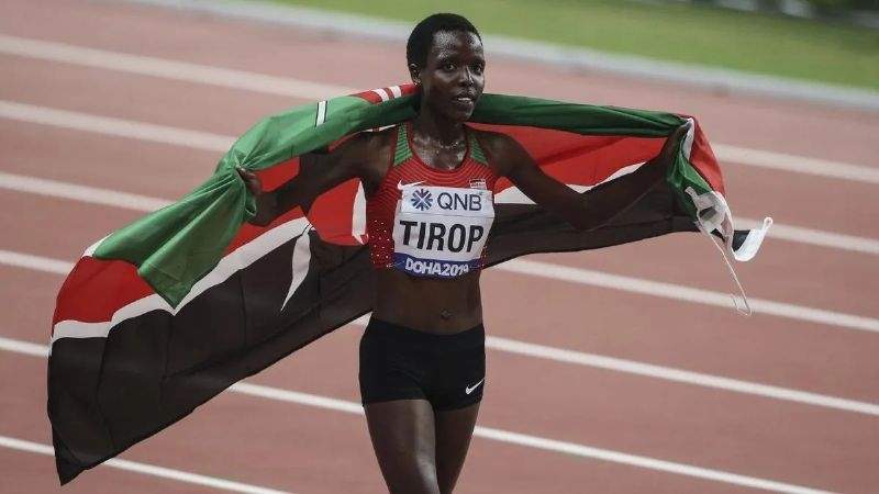La corredora de fondo keniana Agnes Tirop.