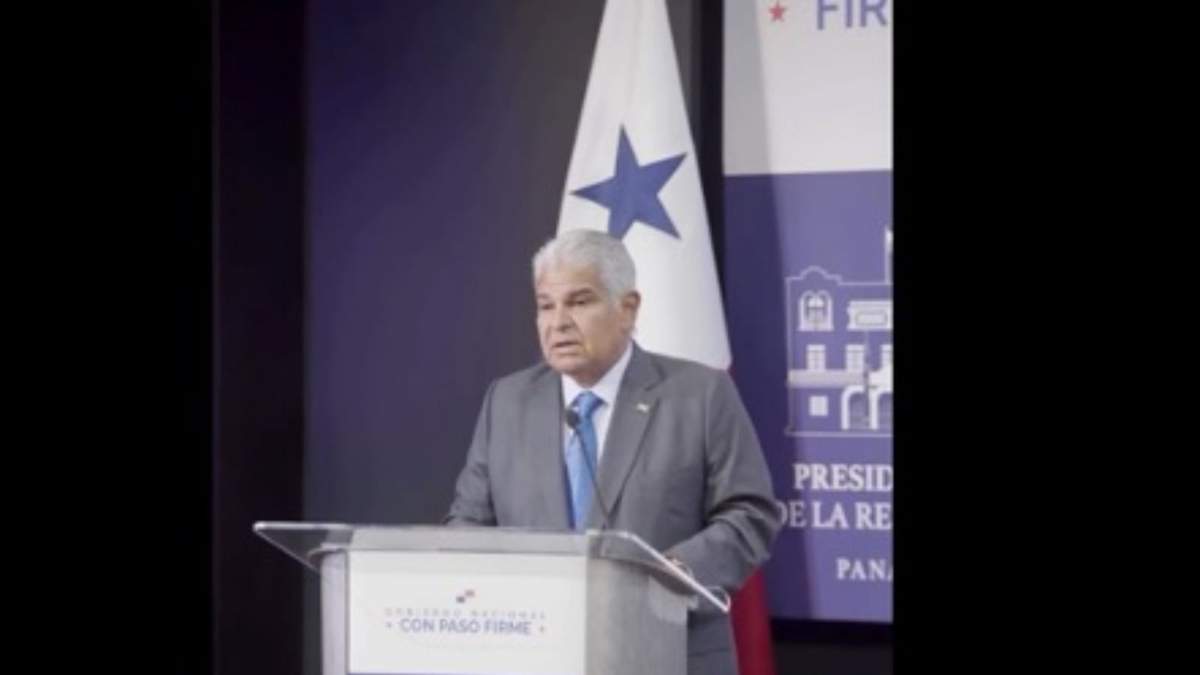 El presidente de Panamá, José Raúl Mulino en conferencia de prensa