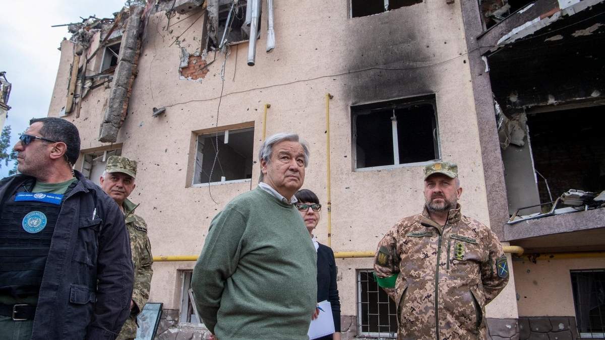 Guterres en su visita a Kiev
