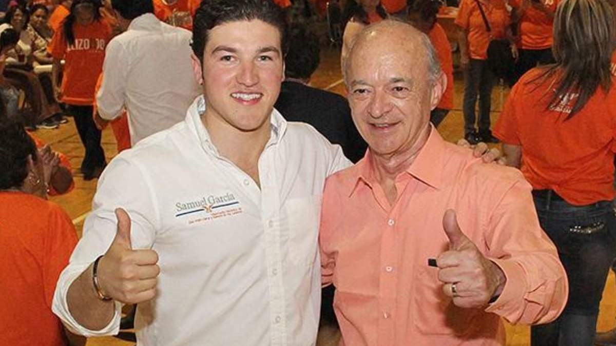 Samuel García junto al exgobernador Fernando Elizondo Barragán