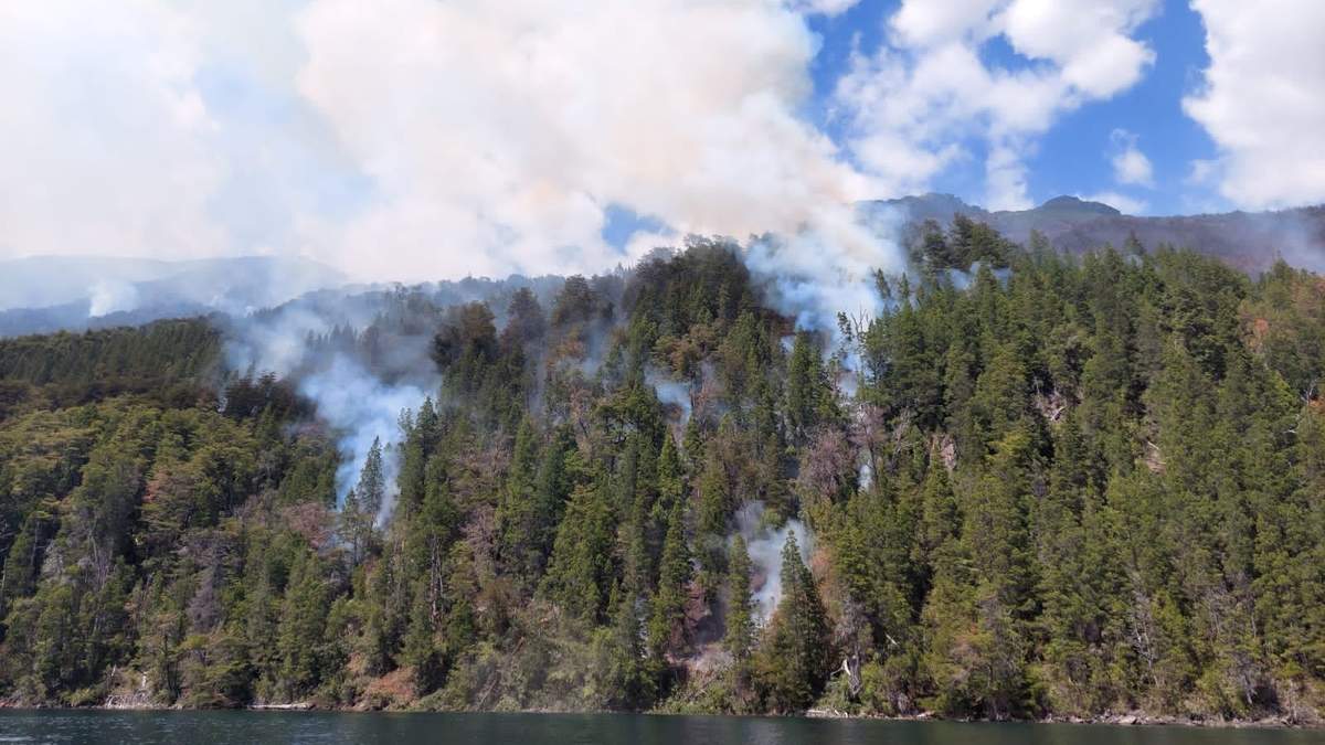 Incendio forestal en el Lago Steffen. Fuente: (Twitter)