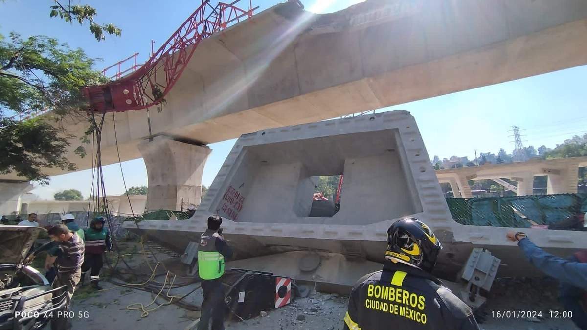 Caída de dovela en obra del tren El Insurgente