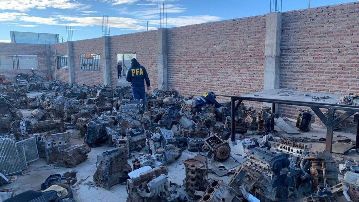 Desarmaderos en Centenario. Fuente: (Twitter)
