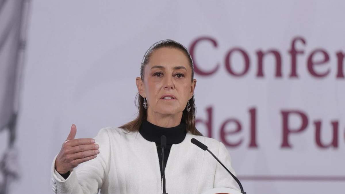 La presidenta Claudia Sheinbaum durante la mañanera
