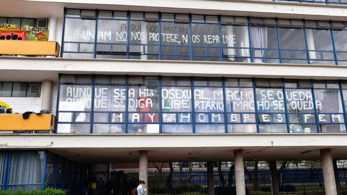 Protestas de mujeres en la UNAM