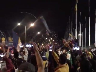 Aficionados de Pumas desoyen recomendación y se aglomeran afuera del Estadio Olímpico