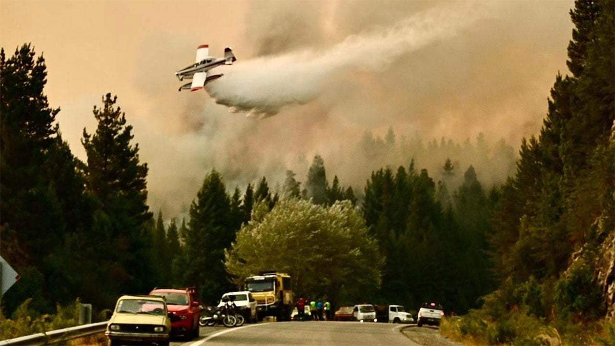 Los incendios forestales en Chubut no dan tregua
