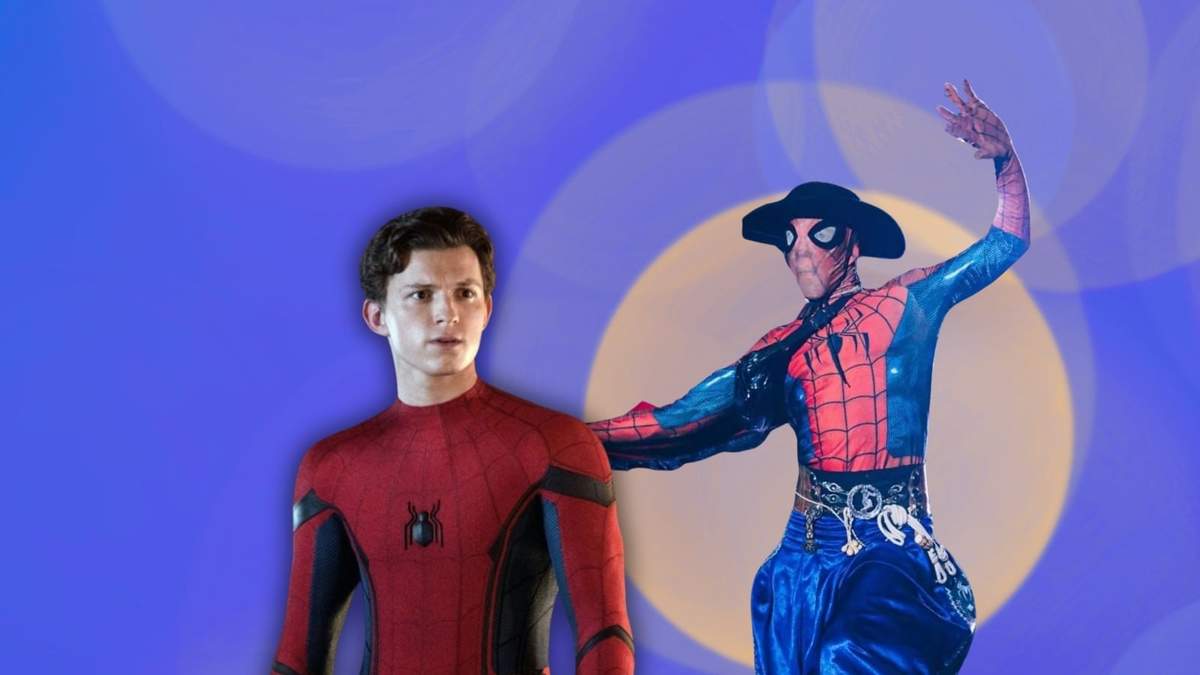 Tom Holland y el Gaucho Araña. Fuente: (Minuto Neuquén)
