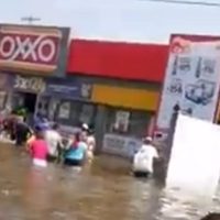 Damnificados saquean comercios en Villahermosa
