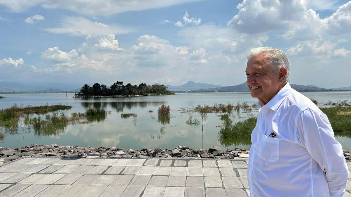 El presidente en la inauguración del Parque Ecológico del Lago de Texcoco