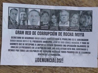 “Llueven” narcomensajes en Culiacán con imagen de Rubén Rocha; exigen operación enjambre