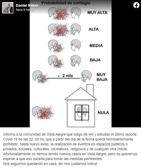 Publicación de Facebook - Ridao