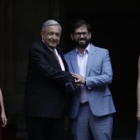 AMLO recibe al presidente de Chile en Palacio Nacional