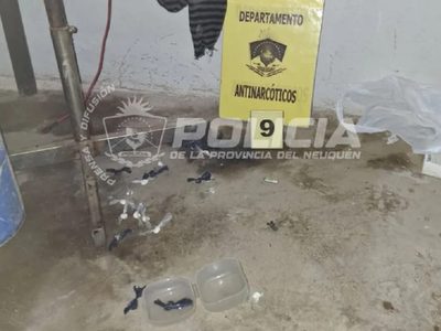Narcomenudeo: secuestran drogas, armas y detienen a 3 personas en el barrio Alto Godoy de Neuquén