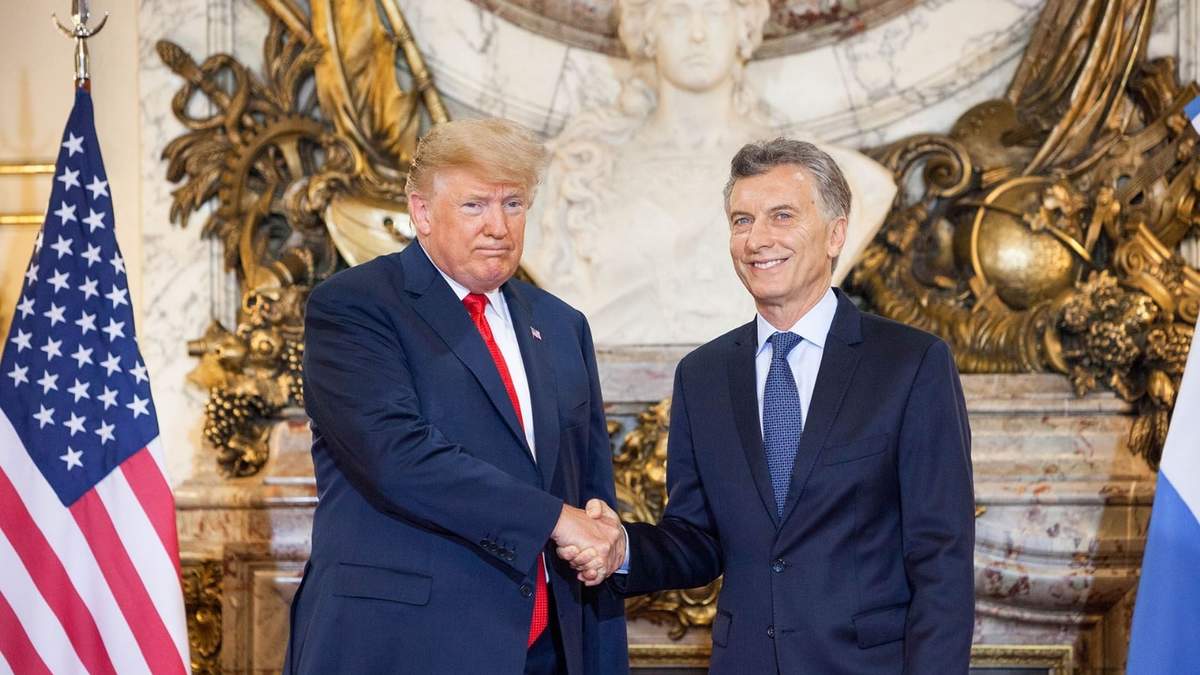 Donald Trump junto a Mauricio Macri. Fuente: (Twitter)