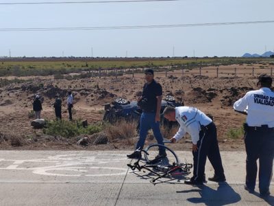 Ciclista muere atropellado por conductor en presunto estado de ebriedad en Sinaloa