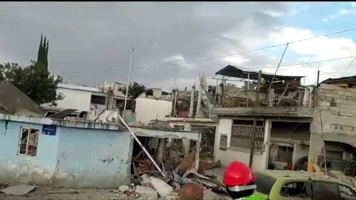 Los daños por la explosión en Xochimehuacán, Puebla