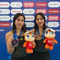 Gemelas de 14 años hacen historia con medalla de bronce en el Mundial de Deportes Acuáticos (Video)