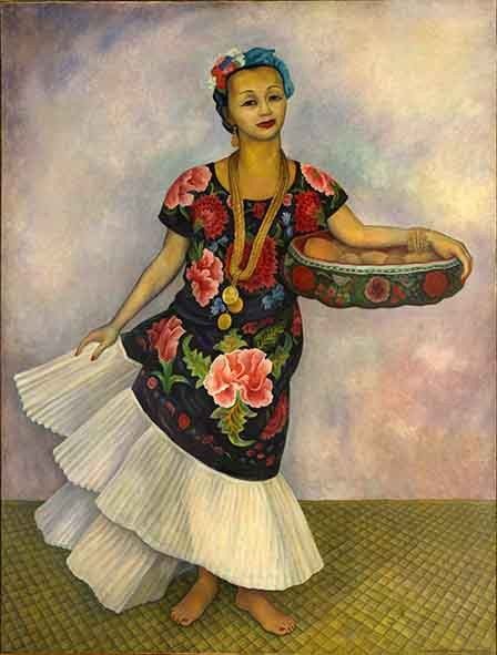 “Tehuana”. Olmedo por Rivera (1955). Foto X   @elolmedo_mx