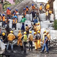 Ingenieros buscan estabilizar rocas desprendidas del Cerro del Chiquihuite