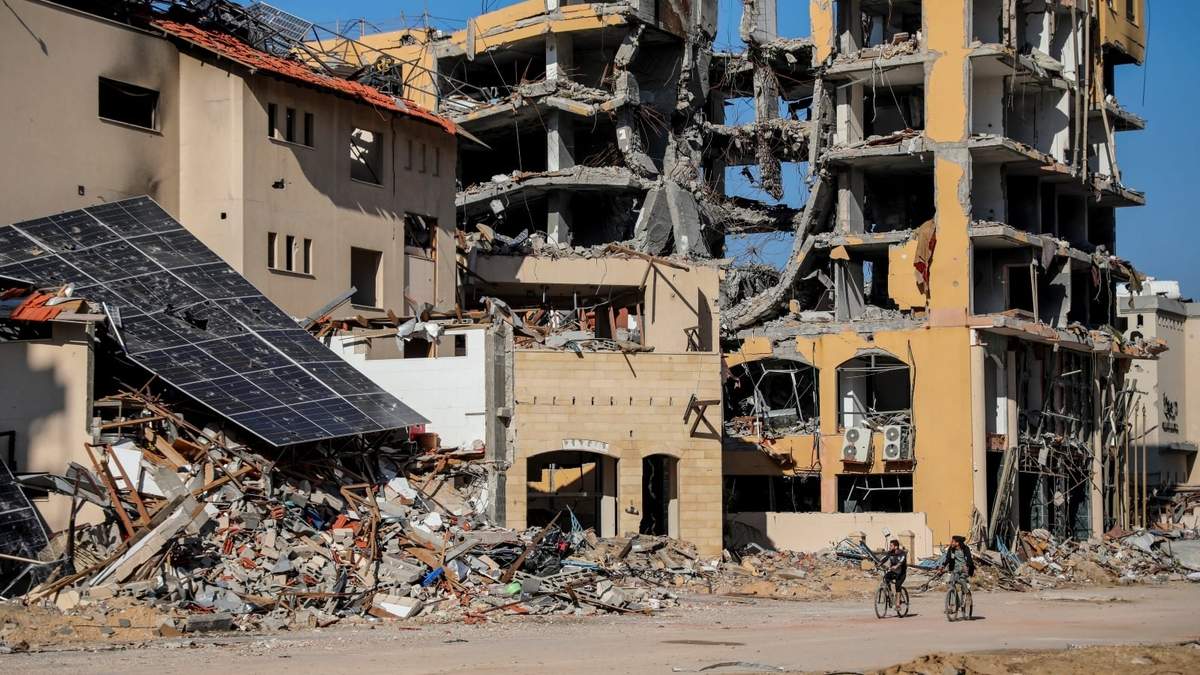 Edificios destruidos en la ciudad de Gaza