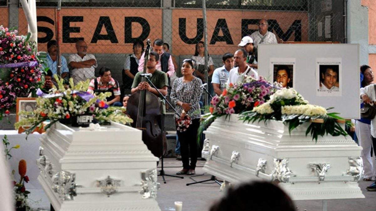 El funeral de los cuatro estudiantes de la Preparatoria de Jojutla, hace cuatro años