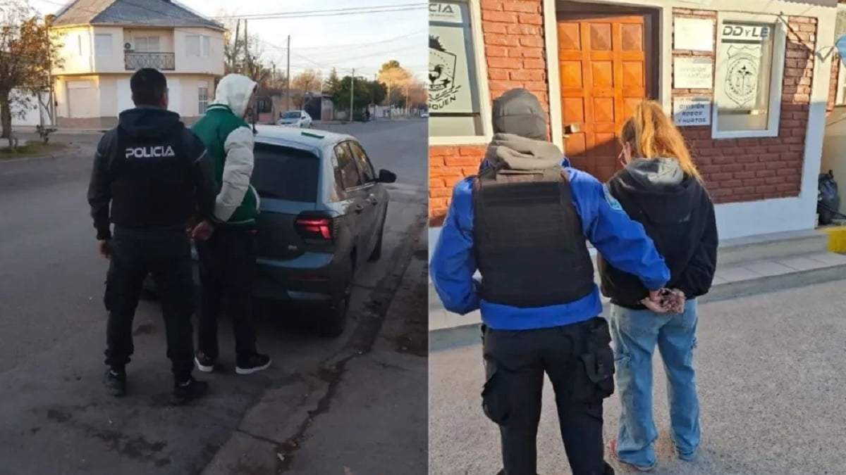 Los dos sospechosos del robo de los 50 millones fueron detenidos. Fuente (Policía de Neuquén)