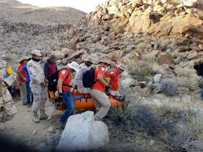 Rescatan a un migrante que fue abandonado por su "guía" en La Rumorosa, BC