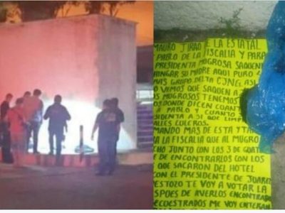 Dejan dos cabezas humanas atrás del Palacio Municipal de Reforma, Chiapas