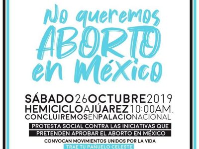 Convocan a marcha contra el aborto en la CDMX