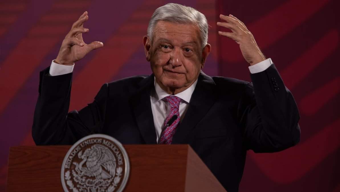 El presidente durante la conferencia de prensa de este lunes