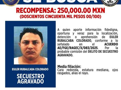 Fiscalía de Tabasco ofrece 250 mil pesos de recompensa por "El Rayo", presunto jefe de La Barredora