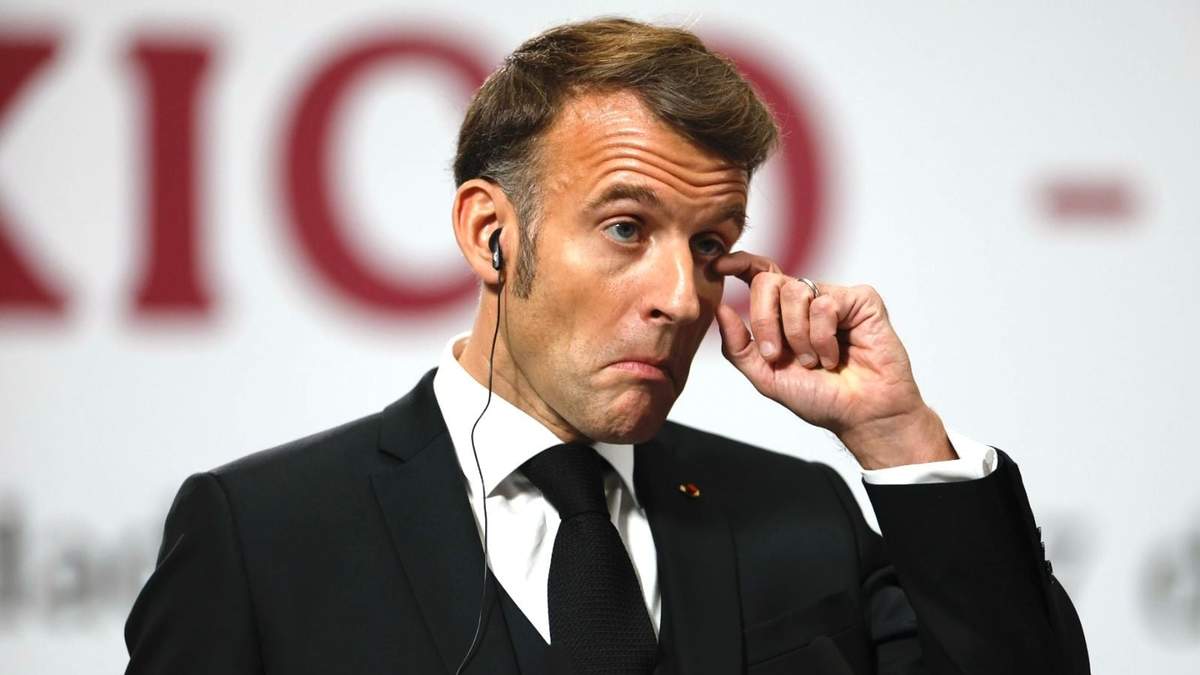 El presidente francés Emmanuel Macron en su visita a Palacio Nacional