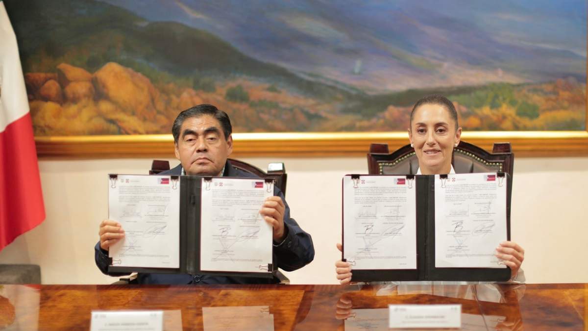 Miguel Barbosa y Claudia Sheinbaum