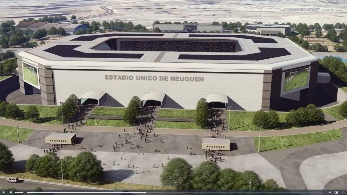 El proyecto del Estadio Único de Neuquén. Fuente: (Facebook)